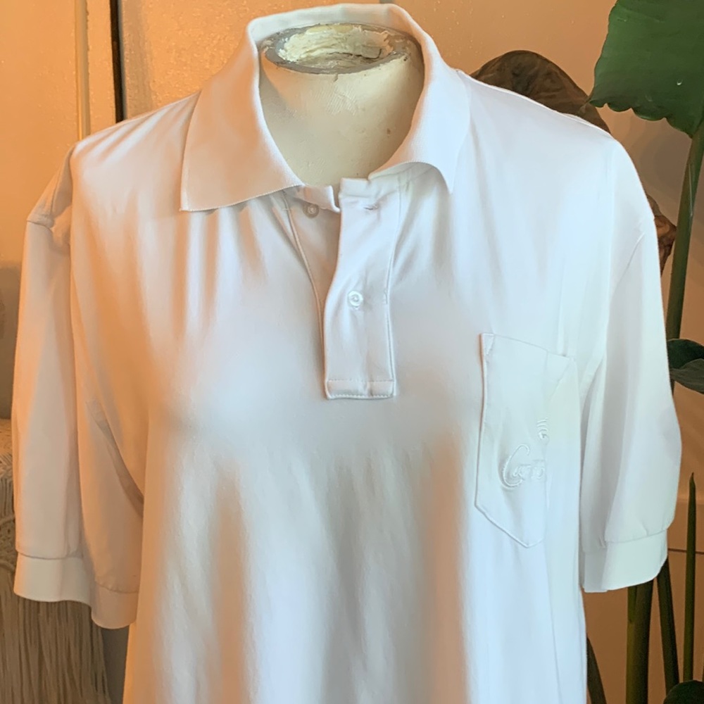 Princess cruises white cotton polo shirt size large. NWT Caribbean embroidered L